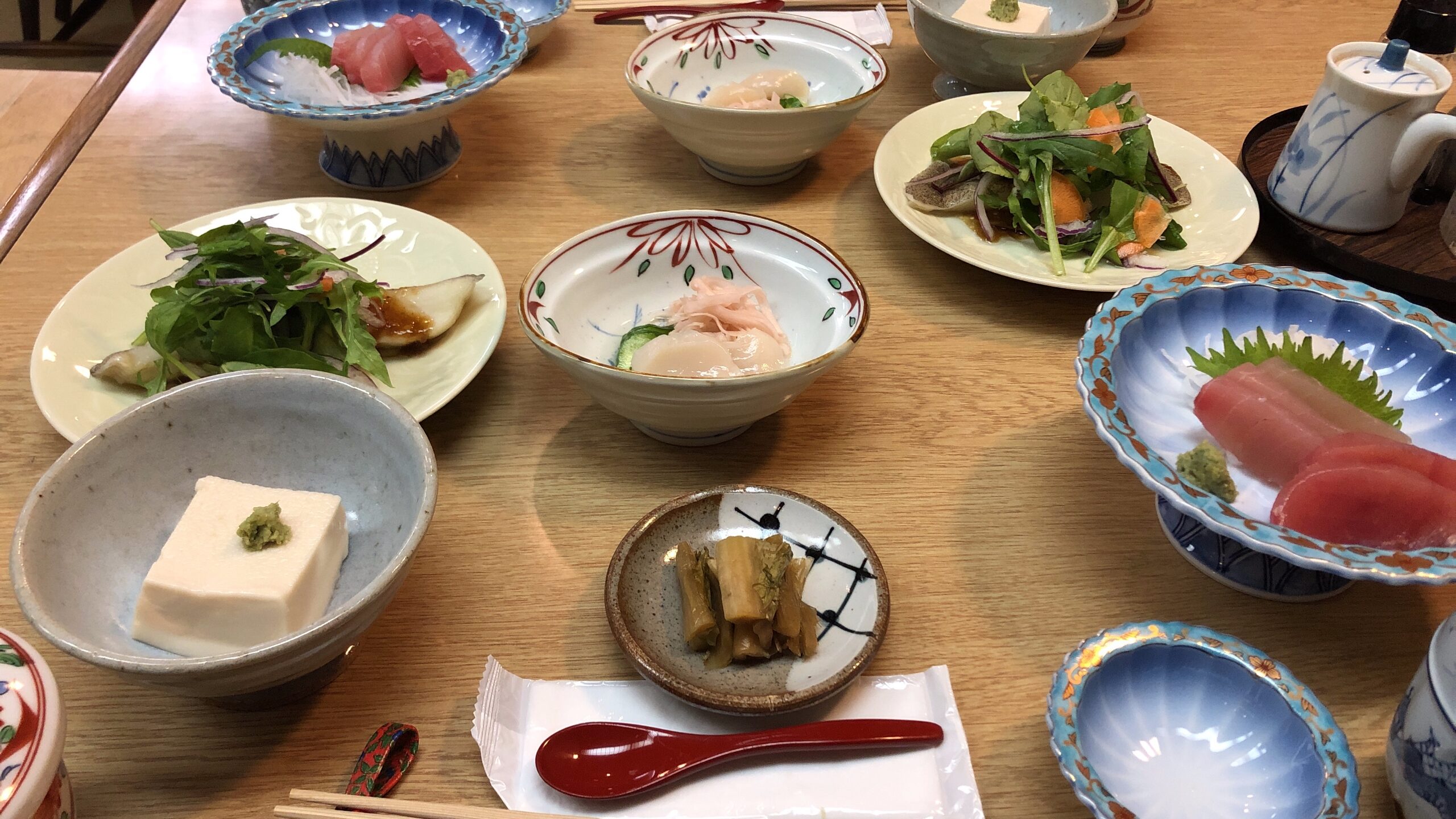 地元の食材を使った夕食